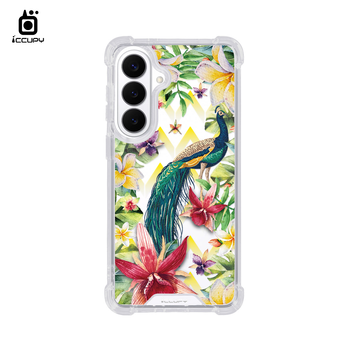 【花開盛夏|孔雀】IQ CASE 角粒殼 For SAMSUNG S26 PLUS-黑占iCCUPY