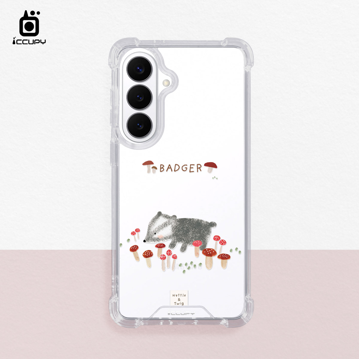 【森森物語｜蘑菇小獾】IQ CASE 角粒殼 For SAMSUNG S26 PLUS-黑占iCCUPY
