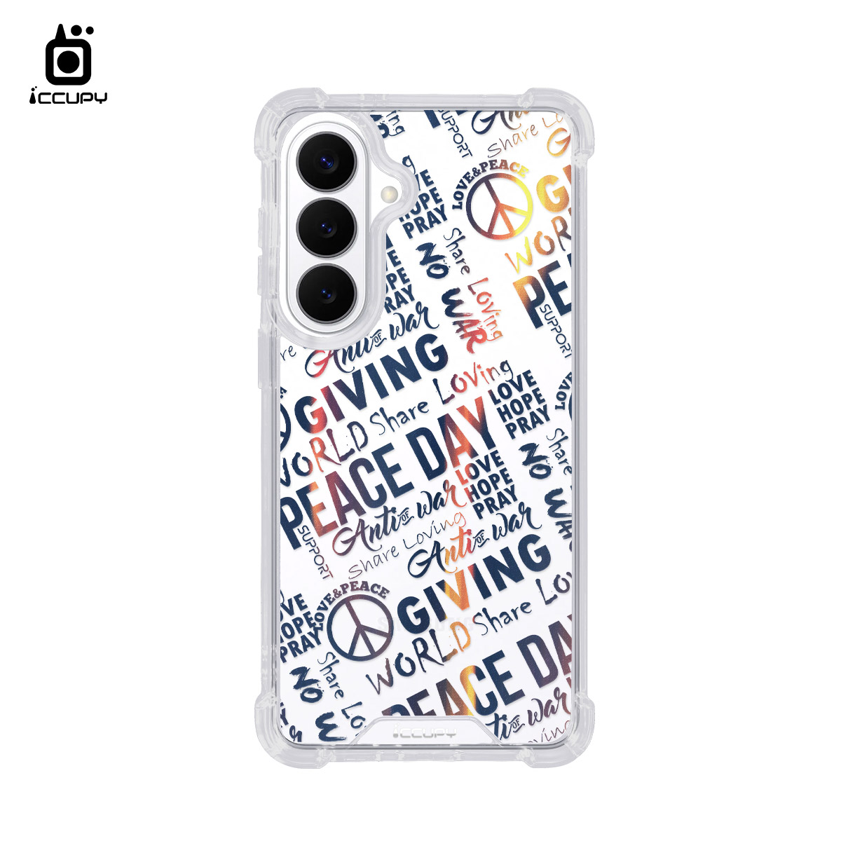 【反戰-藍橘】IQ CASE 角粒殼 For SAMSUNG S26 PLUS-黑占iCCUPY