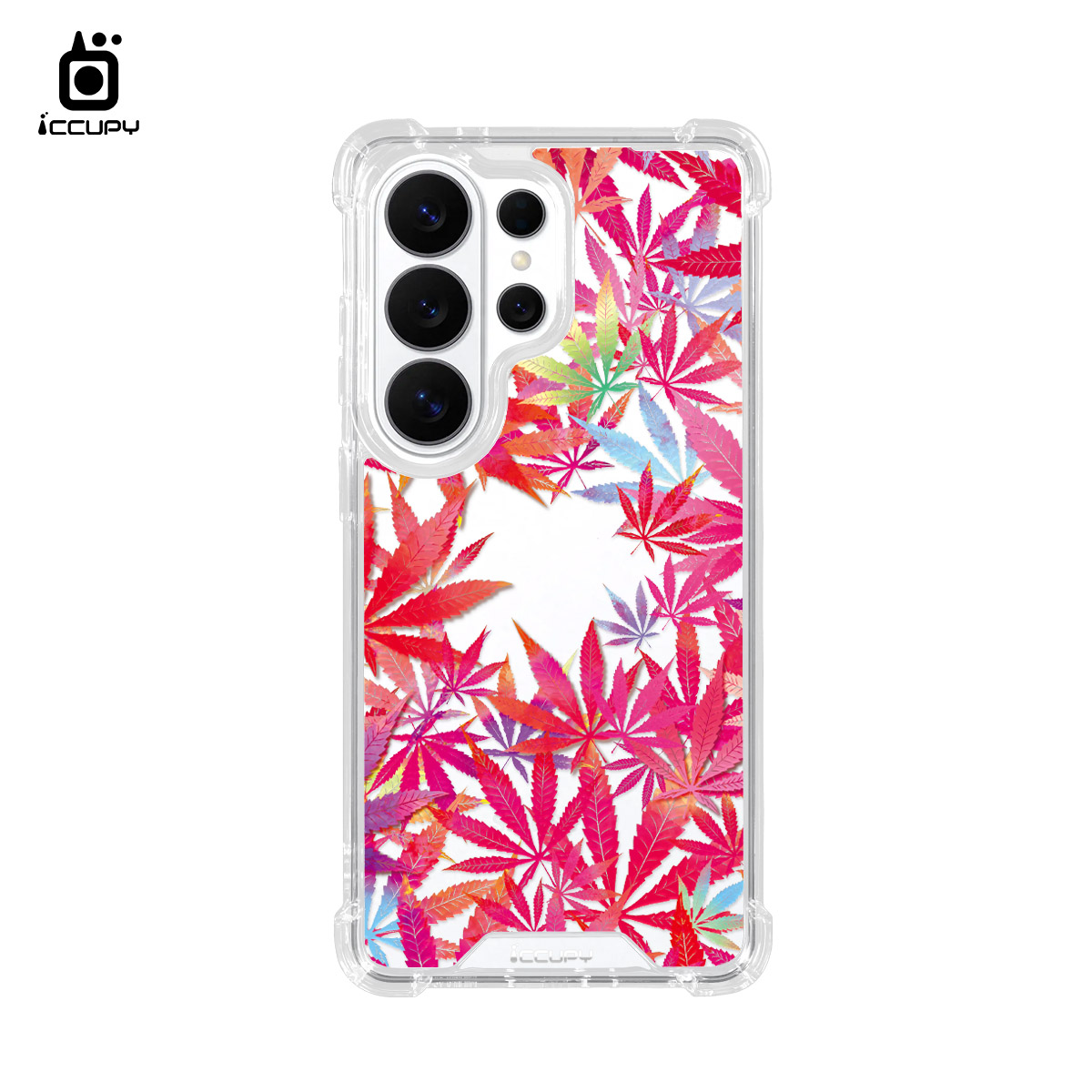 【花開盛夏｜楓葉】IQ CASE 角粒殼 For SAMSUNG S26 ULTRA-黑占iCCUPY