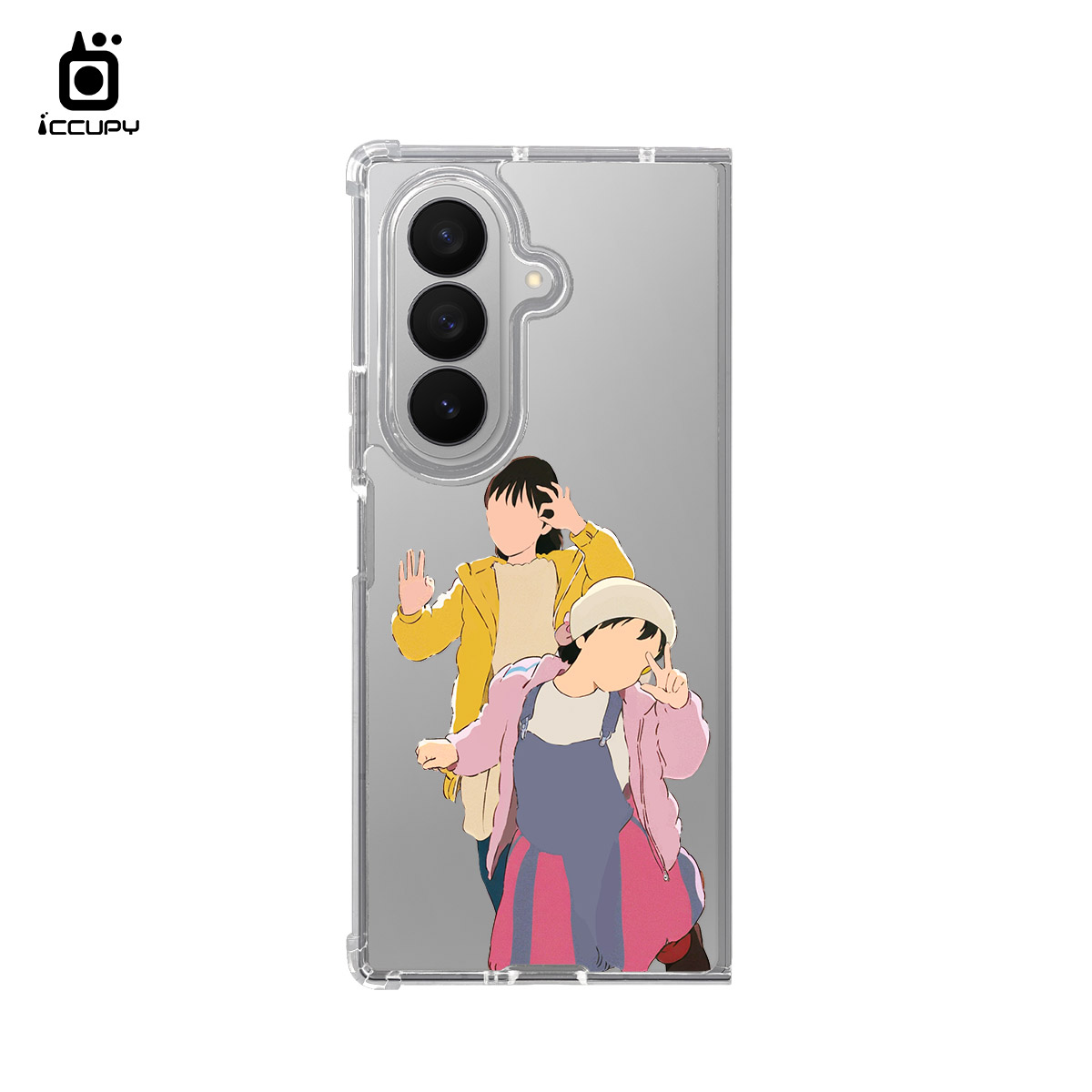 【極簡色塊似顏繪】IQ CASE 角粒殼 For SAMSUNG Z FOLD 7-黑占iCCUPY