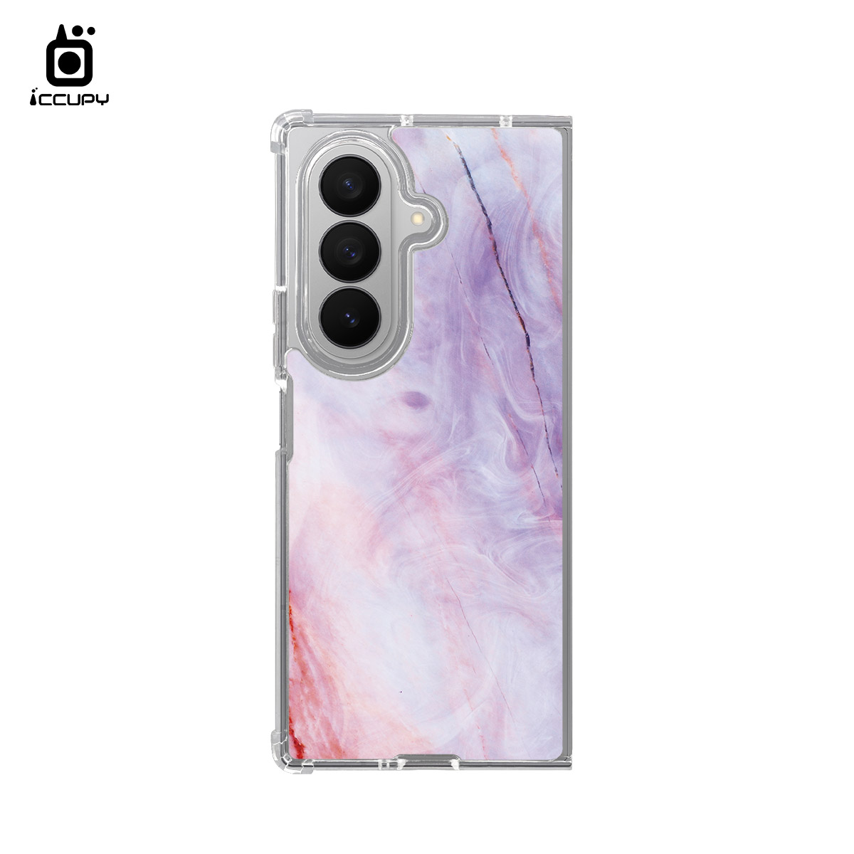 【大理石｜摩洛哥紫】IQ CASE 角粒殼 For SAMSUNG Z FOLD 7-黑占iCCUPY