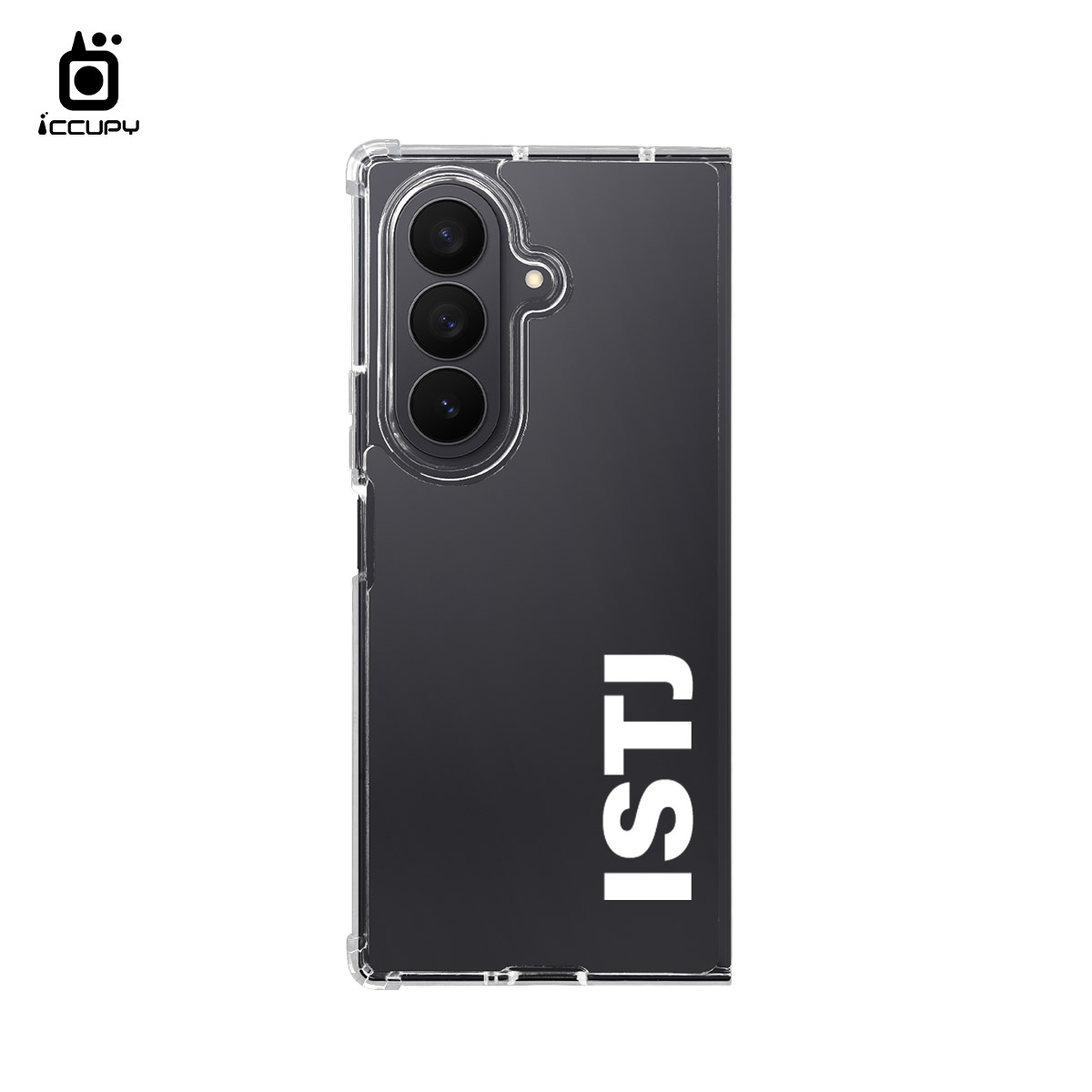 【MBTI｜字母系列ISTJ 物流師(白色)】IQ CASE 角粒殼 For SAMSUNG Z FOLD 7-黑占iCCUPY