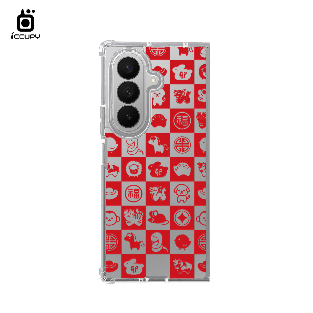 【十二生肖】iQ CASE角粒殼 For SAMSUNG Z FOLD 7 -黑占iCCUPY