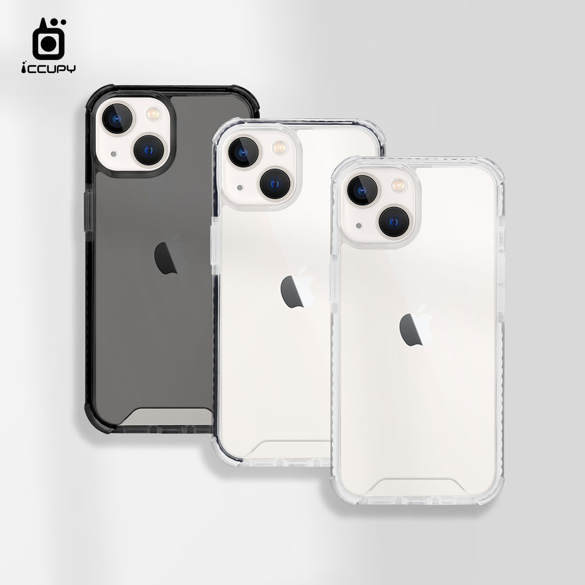 【iQ CASE】角粒殼2.0四角防禦 強化玻璃背板 適用 Apple iPhone 13 手機保護殼