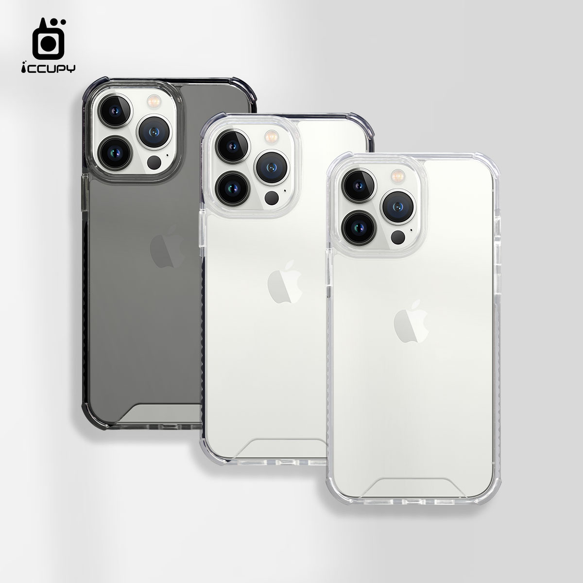 【iQ CASE】角粒殼2.0四角防禦 強化玻璃背板 適用 Apple iPhone 13 Pro 手機保護殼