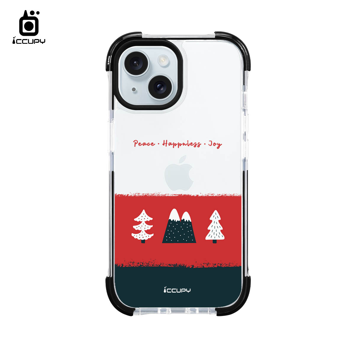 【聖誕下雪了】iQ CASE角粒殼2.0 (共兩色) 質感防護 For iPhone 15-黑占iCCUPY