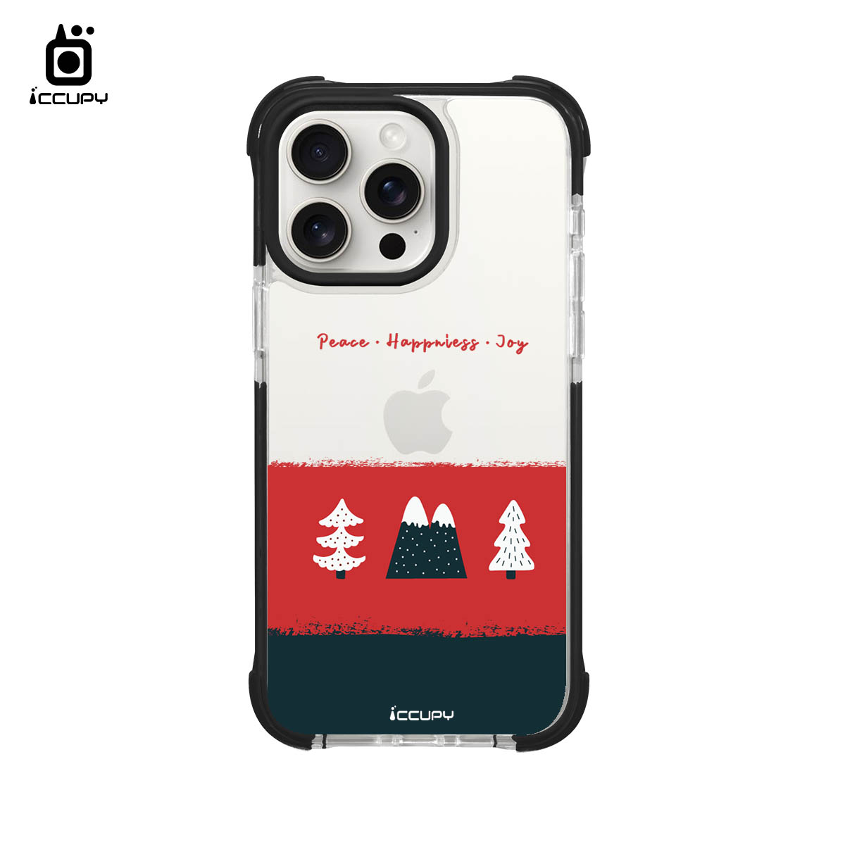 【聖誕下雪了】iQ CASE角粒殼2.0 (共兩色) 質感防護 For iPhone 15 Pro Max-黑占iCCUPY