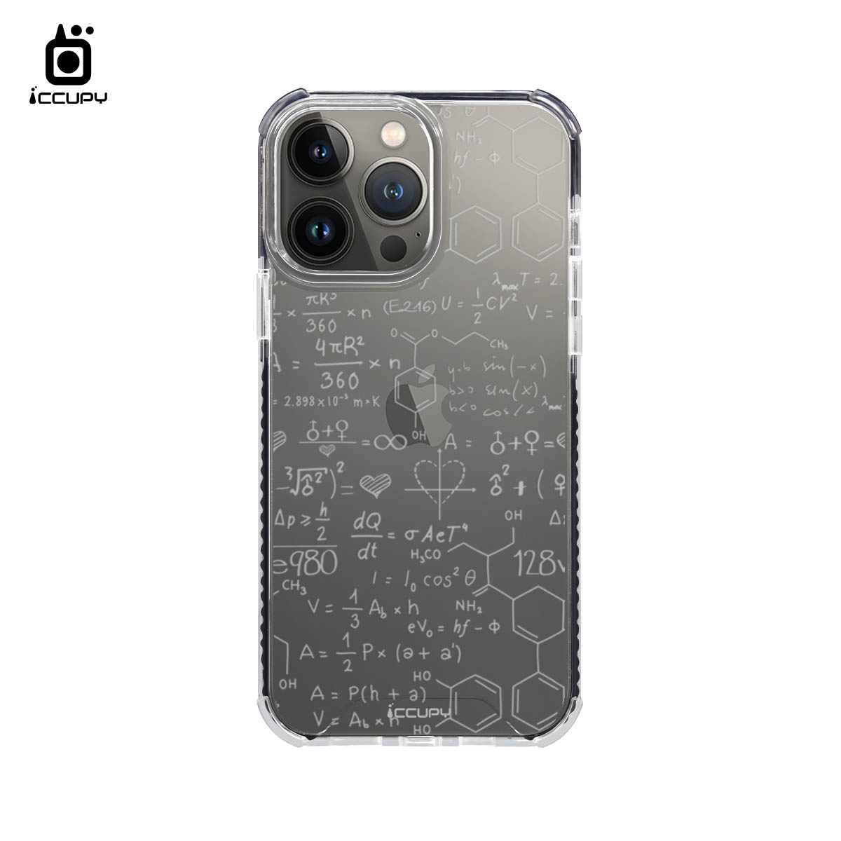 【方程式-透明】iQ CASE角粒殼2.0 (共兩色) 質感防護 For iPhone 13 Pro Max-黑占iCCUPY