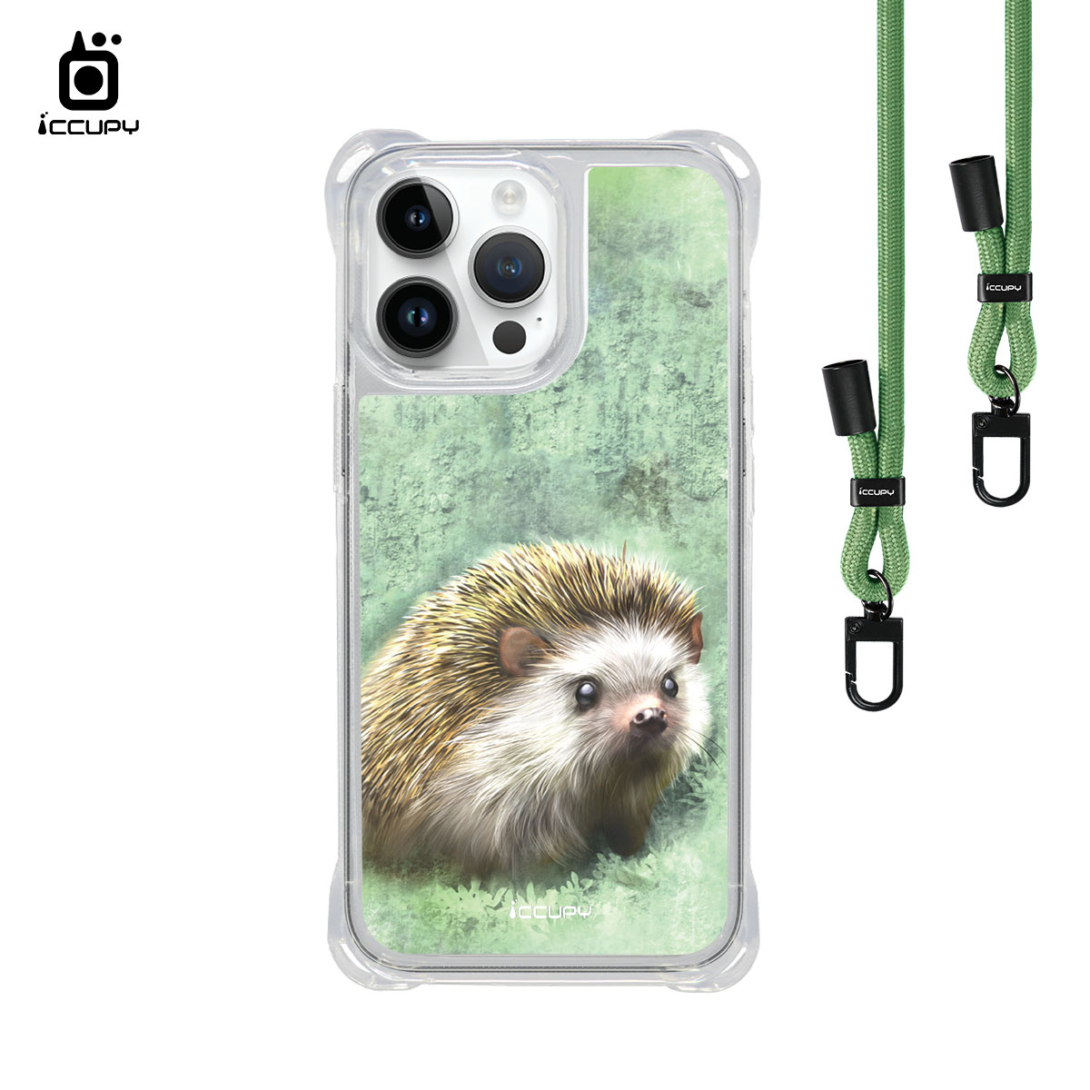 【Lin.mo里莫|HEDAEHOG】iQ CASE角粒殼3.0背帶掛繩防摔殼 (支援MagSafe ) For iPhone 14 Pro Max-黑占iCCUPY