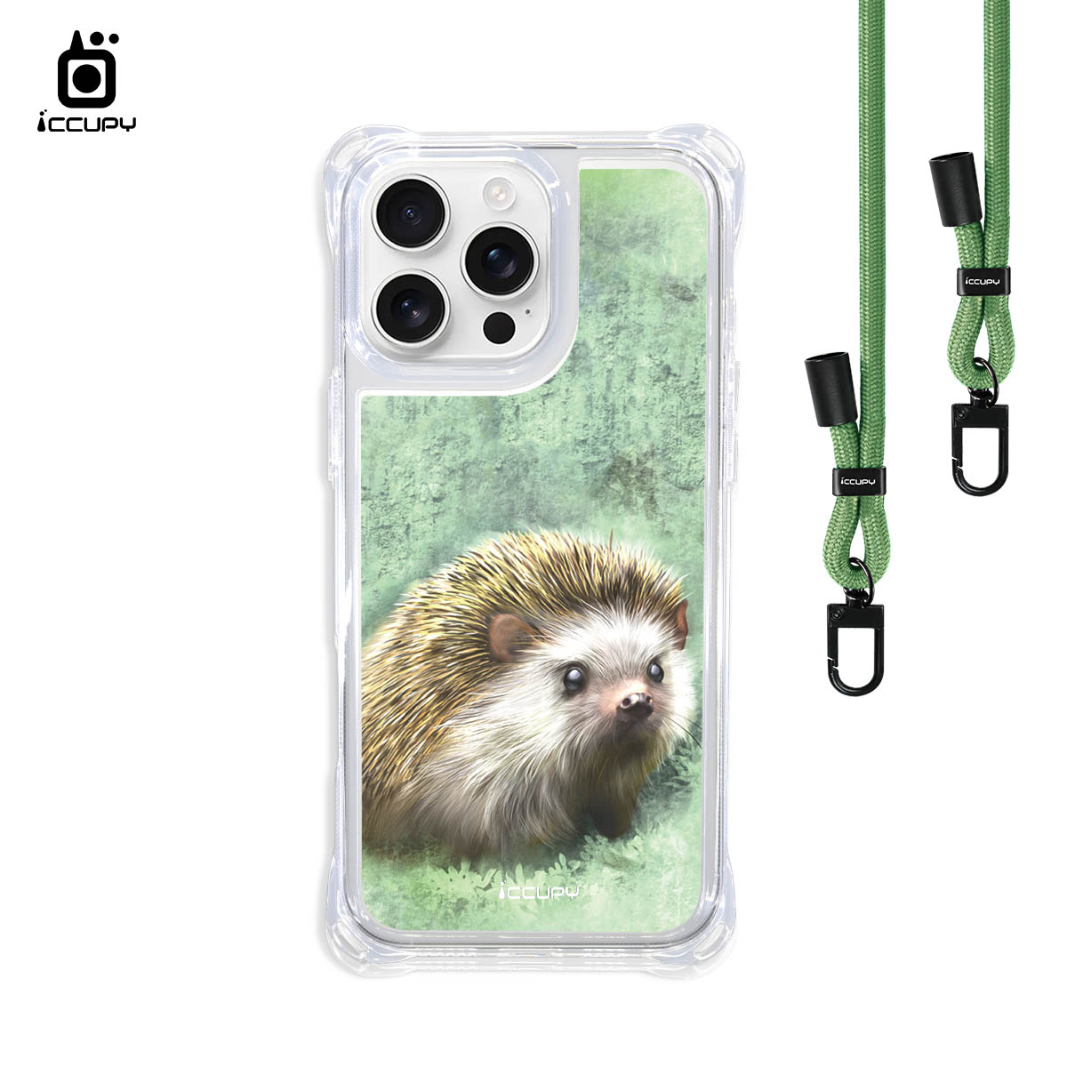 【Lin.mo里莫|HEDAEHOG】iQ CASE角粒殼3.0背帶掛繩防摔殼 (支援MagSafe ) For iPhone 16 Pro Max-黑占iCCUPY