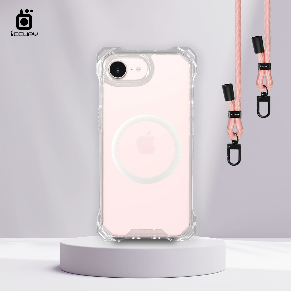 【透明】iQ CASE 角粒殼3.0背帶掛繩防摔殼 (支援MagSafe) For Apple iPhone 17e