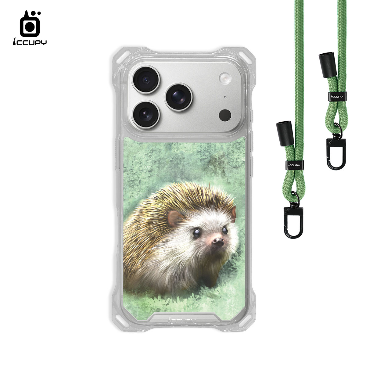 【Lin.mo里莫|HEDAEHOG】iQ CASE角粒殼3.0背帶掛繩防摔殼 (支援MagSafe ) For iPhone 17 Pro-黑占iCCUPY