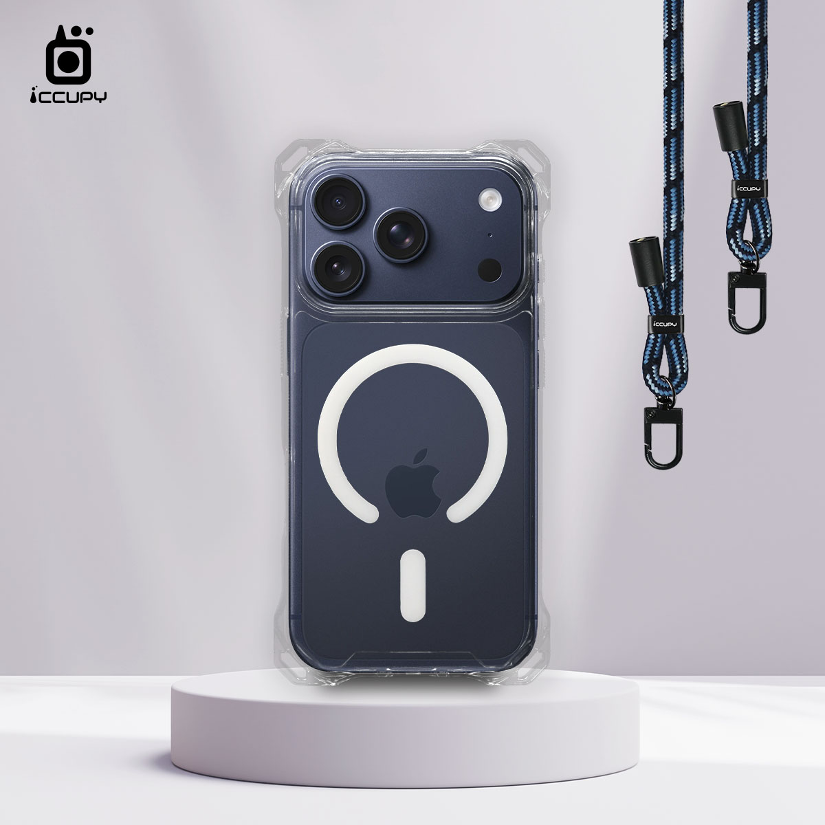 【透明】iQ CASE 角粒殼3.0背帶掛繩防摔殼 (支援MagSafe) For Apple iPhone 17 Pro