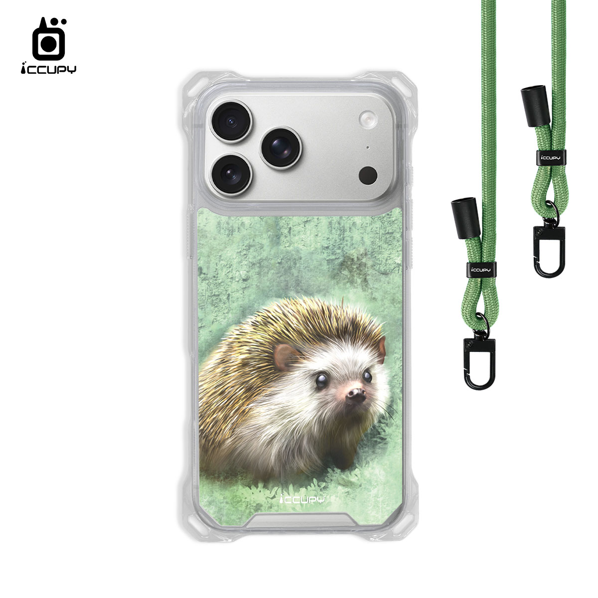 【Lin.mo里莫|HEDAEHOG】iQ CASE角粒殼3.0背帶掛繩防摔殼 (支援MagSafe ) For iPhone 17 Pro Max-黑占iCCUPY