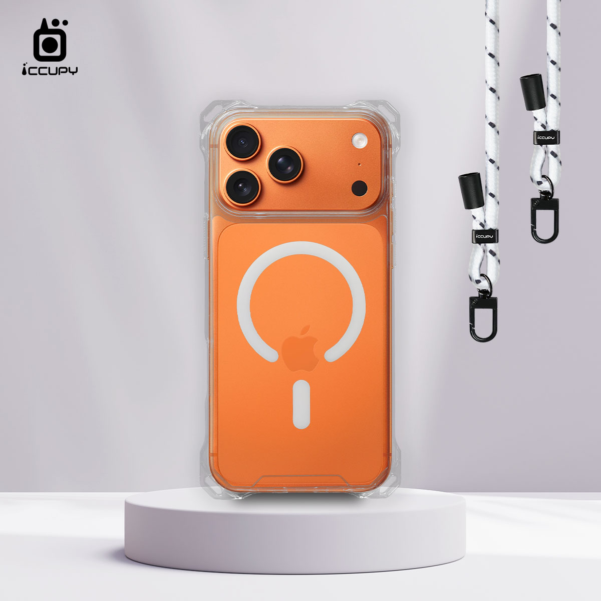 【透明】iQ CASE 角粒殼3.0背帶掛繩防摔殼 (支援MagSafe) For Apple iPhone 17 Pro Max