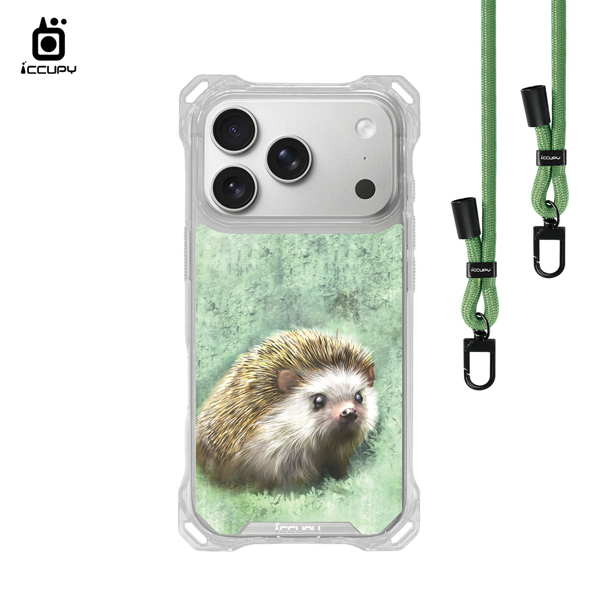 【Lin.mo里莫|HEDAEHOG】iQ CASE角粒殼3.0背帶掛繩防摔殼 (支援MagSafe ) For iPhone 18 Pro-黑占iCCUPY