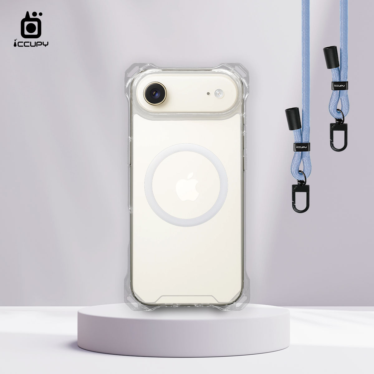 【透明】iQ CASE 角粒殼3.0背帶掛繩防摔殼 (支援MagSafe) For Apple iPhone Air