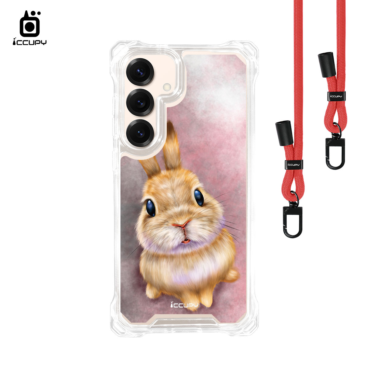 【Lin.mo里莫|RABBIT】iQ CASE角粒殼3.0背帶掛繩防摔殼 (支援MagSafe ) For Samsung S25-黑占iCCUPY