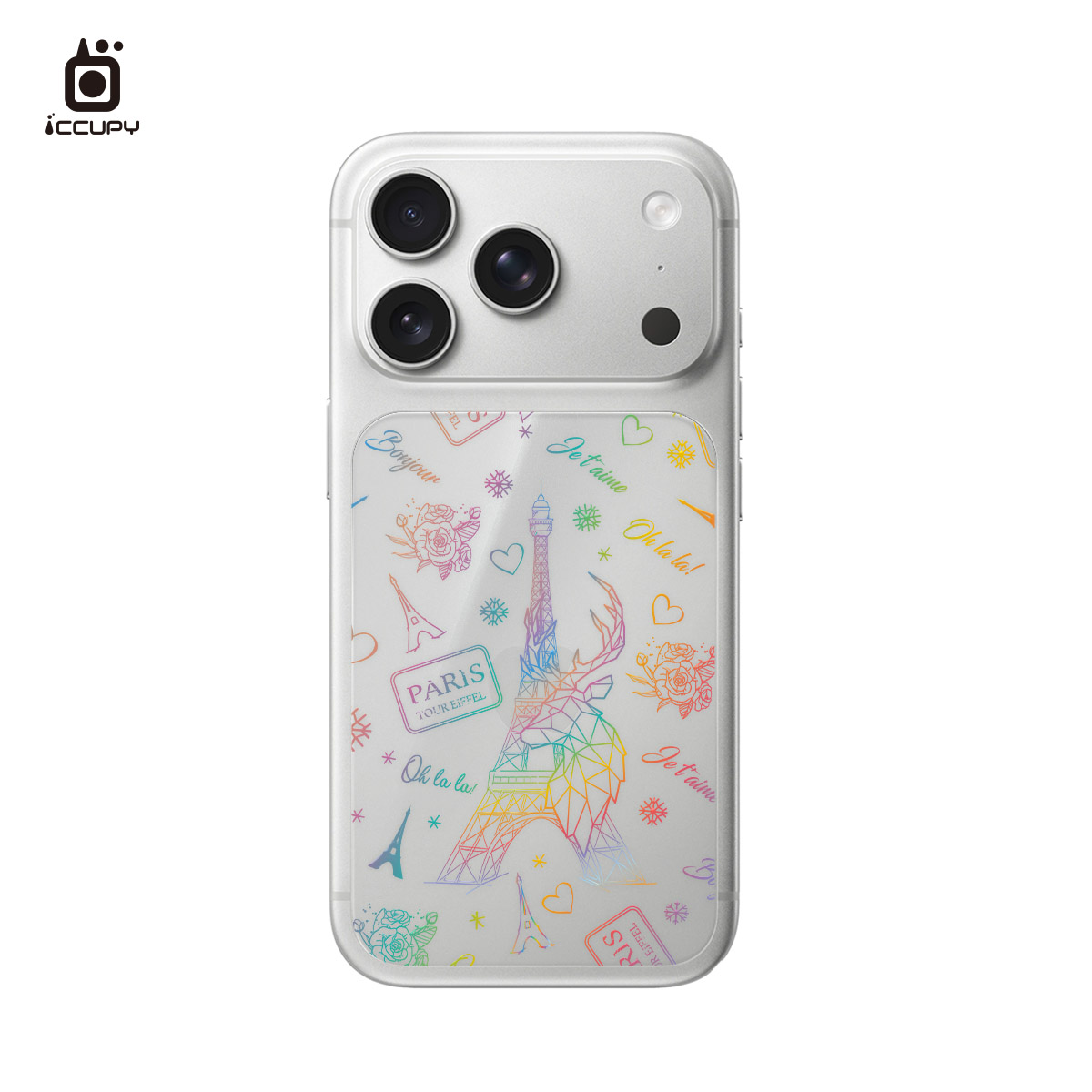 【巴黎鐵塔-馬卡龍】星鑽彩繪背貼For iPhone 17 Pro