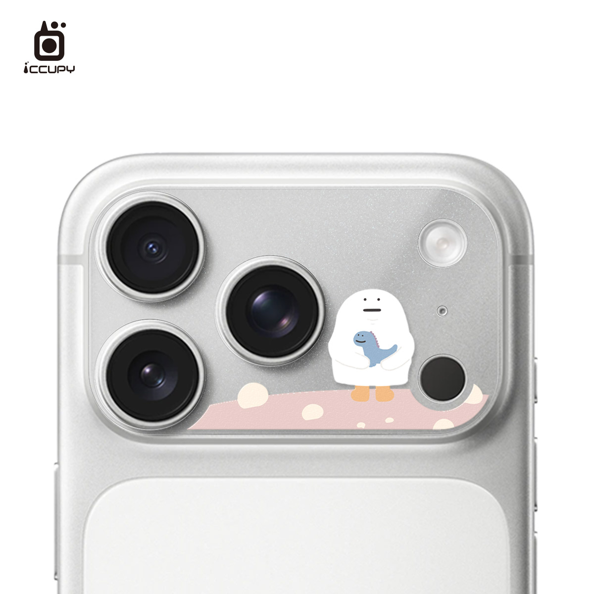 【懶懶怪|你不是獨自一人】星鑽彩繪鏡頭底座貼 For iPhone 17 Pro | 文創小物