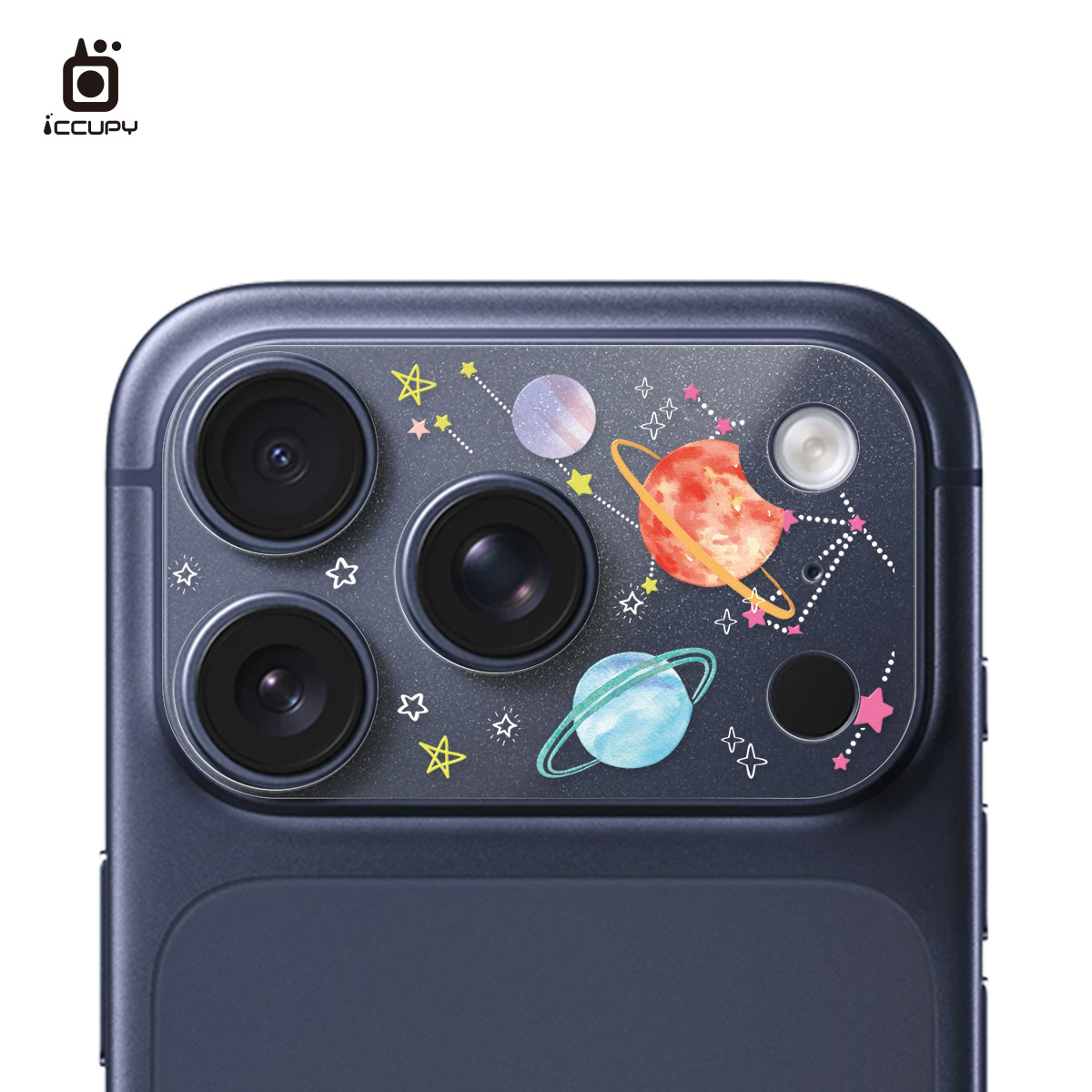 【童話星球】星鑽彩繪星鑽鏡頭底座貼For iPhone 17 Pro