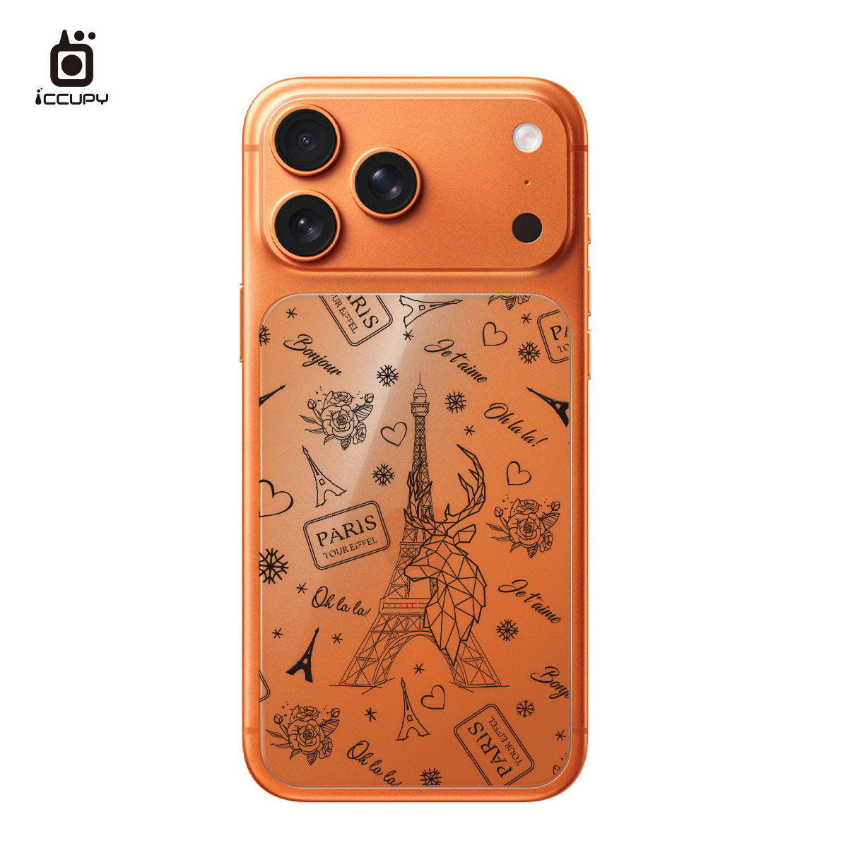 【巴黎鐵塔-黑】星鑽彩繪背貼For iPhone 17 Pro Max