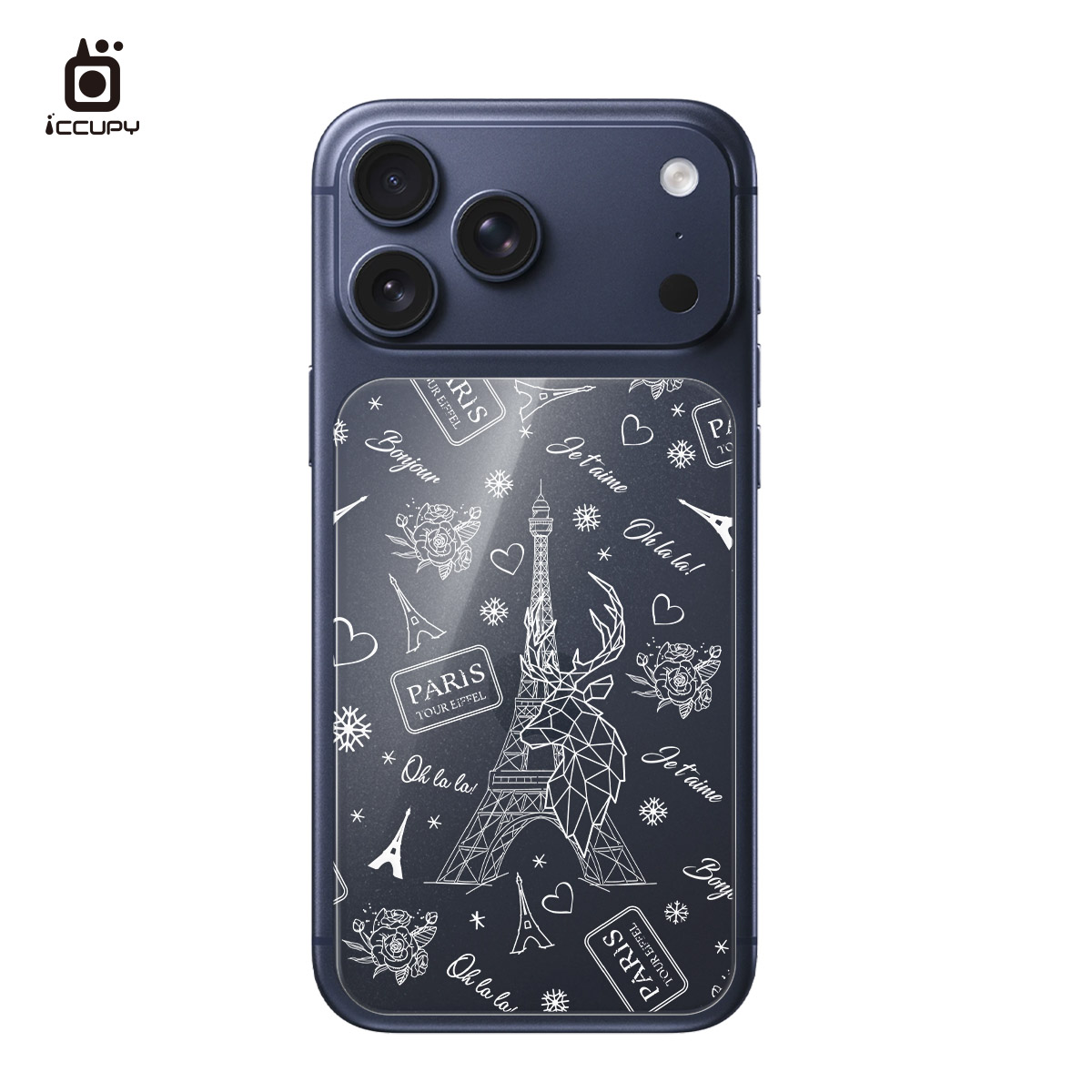 【巴黎鐵塔-白】星鑽彩繪背貼For iPhone 17 Pro Max