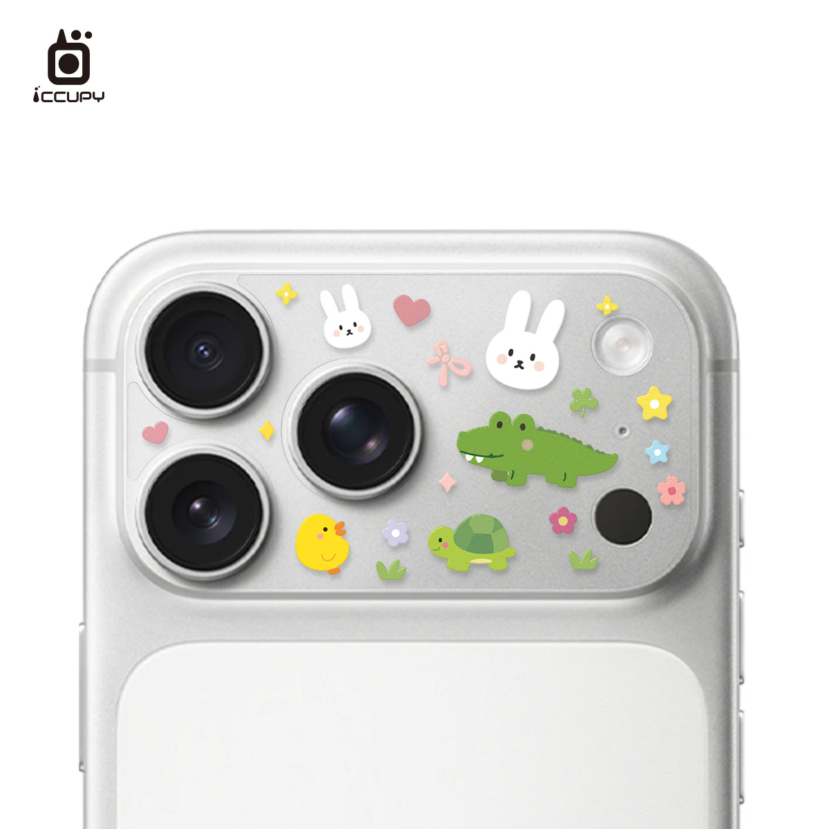 【奶油小伙伴】星鑽彩繪鏡頭底座貼For iPhone 17 Pro Max | 文創小物