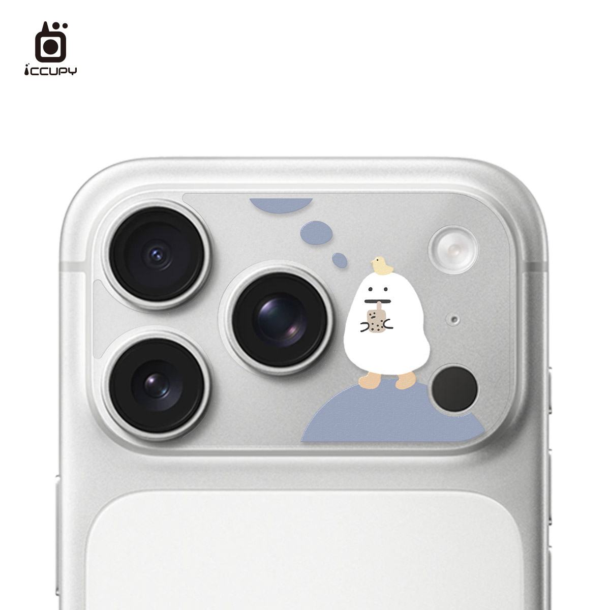 【懶懶怪|幸福】星鑽彩繪鏡頭底座貼 For iPhone 18 Pro | 文創小物