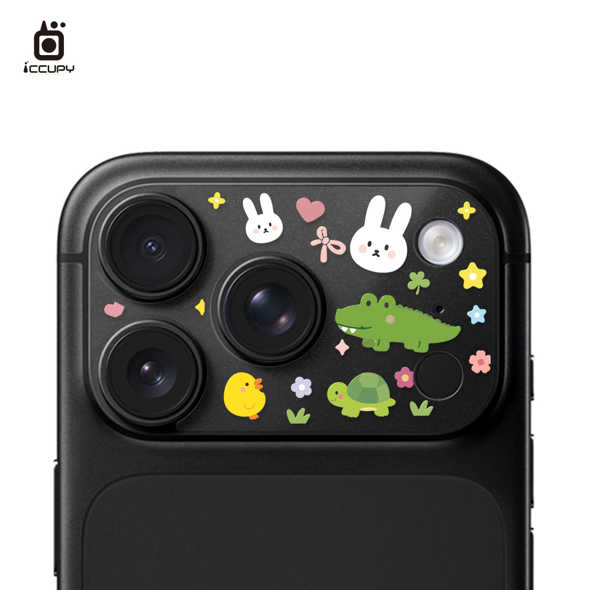 【奶油小伙伴】星鑽彩繪鏡頭底座貼For iPhone 18 Pro | 文創小物