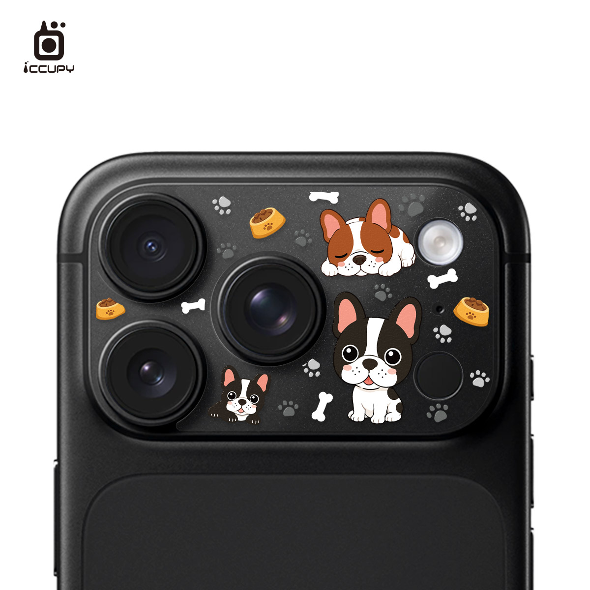 【法鬥寶寶】星鑽彩繪鏡頭底座貼For iPhone 18 Pro | 文創小物