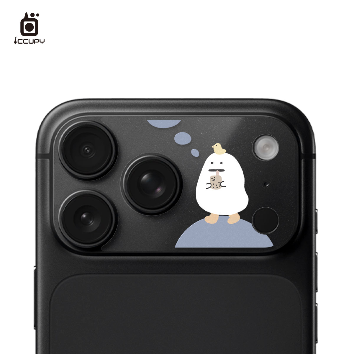 【懶懶怪|幸福】星鑽彩繪鏡頭底座貼 For iPhone 18 Pro Max | 文創小物