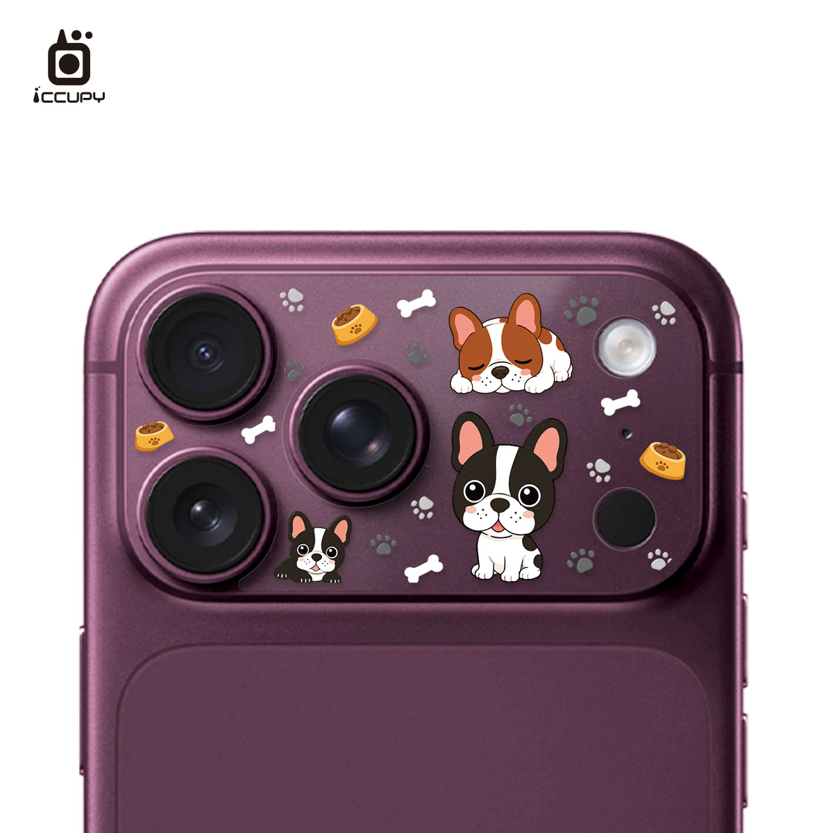 【法鬥寶寶】星鑽彩繪鏡頭底座貼For iPhone 18 Pro Max | 文創小物