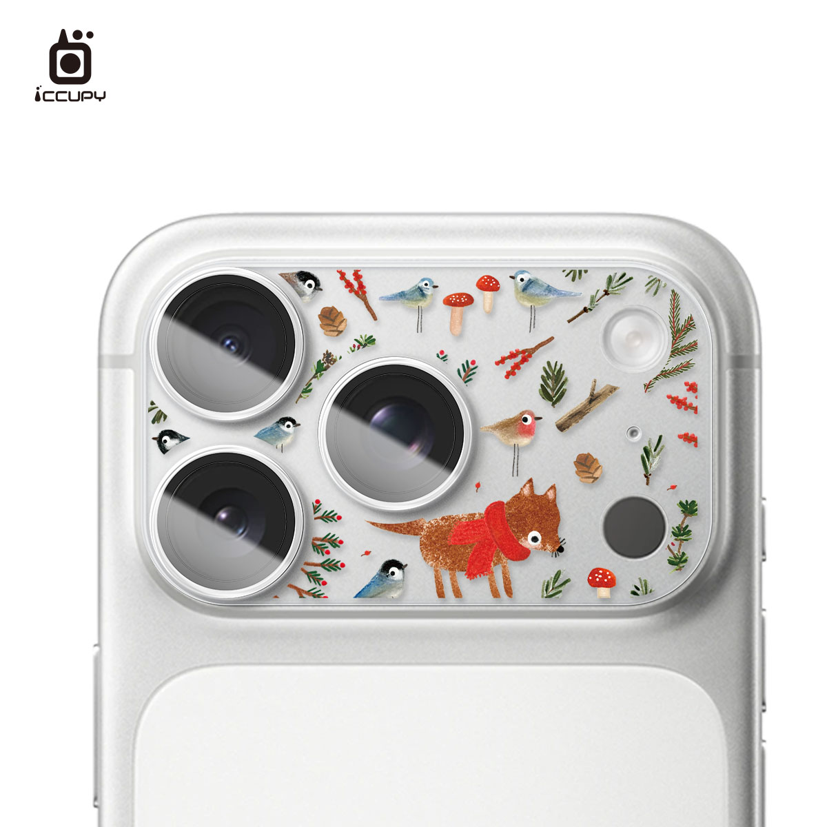 【森森物語|森林小狐】3D立體全包覆鏡頭保護貼-全透明 For iPhone 17 Pro