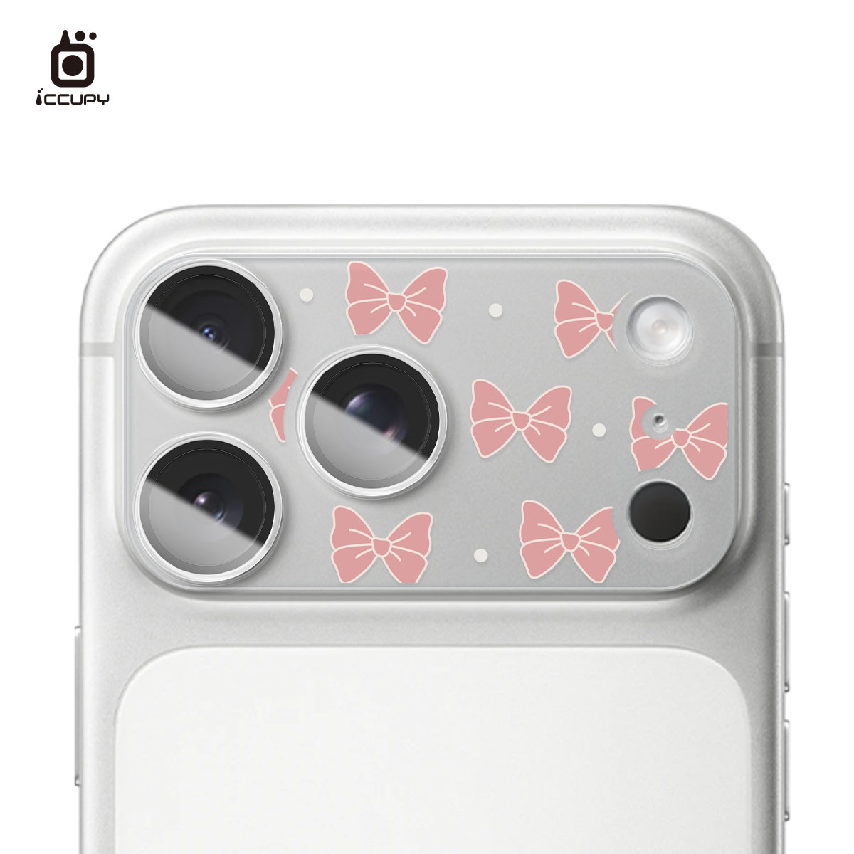 【蝴蝶結】3D立體全包覆鏡頭保護貼-全透明FOR iPhone 17 Pro Max