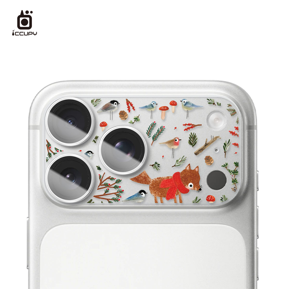 【森森物語|森林小狐】3D立體全包覆鏡頭保護貼-全透明 For iPhone 17 Pro Max