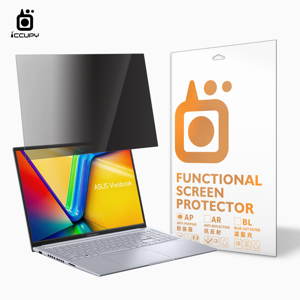 5H亮面防偷窺螢幕保護貼(左右防窺) For ASUS VIVOBOOK 16X (K3605)