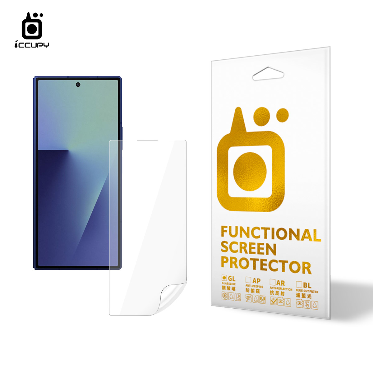 9H類玻璃MagSafe專屬保護貼 For SAMSUNG Z FOLD 7 正面